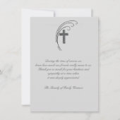 Croix et foune - Bereavement Merci Carte pour note (Devant)