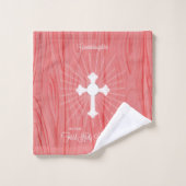 Croix et rayons de première communion de petite-fi (Gant de toilette)