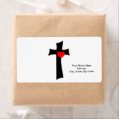 Croix Étiquette de la Saint-Valentin (En situation)