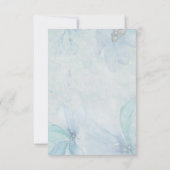 Croix Florale Bleue Bébé Christening Invitation (Dos)