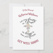 Croix florale carte de bien obtenir (Devant)