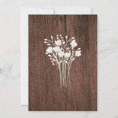 Croix florale en bois rustique invitation au baptê (Dos)