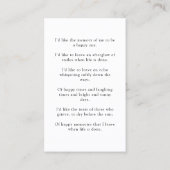 Croix florale moderne carte de prière commémorativ (Dos)