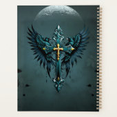 Croix gothique avec éléments décoratifs et oiseaux (Dos)