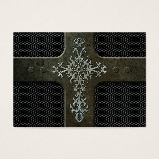 Croix gothique en acier industriel (Devant)