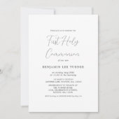 Croix grise moderne | Invitation à la première com (Devant)