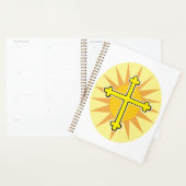 Croix jaune botonée Soleil levant Foi chrétienne (Devant avec enveloppe)
