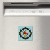 Croix maltaise - Noir - Aimant (In Situ (Lave-vaisselle))