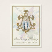 Croix mariale florale Vierge Marie Prière funérair (Devant)