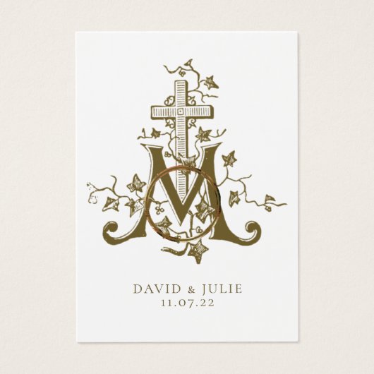 Croix mariale Mariage catholique (Devant)