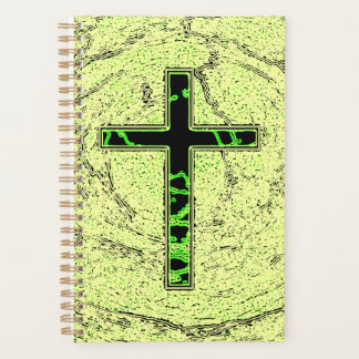 CROIX NOIRE ET VERTE AVEC ARRIÈRE - PLAN EN MARBRE
