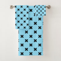 Croix noire sur le bleu bébé