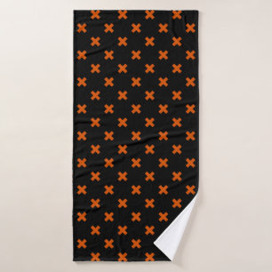 Croix orange sur le noir