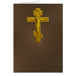 Croix orthodoxe russe d'or