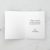 Croix religieuse de Pâques rose et carte de devis (Intérieur)