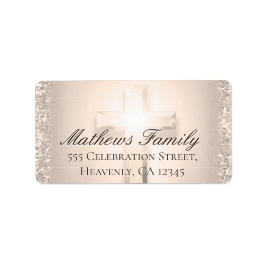 Croix rose | ÉTIQUETTE (Devant)