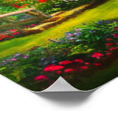 Croix Rouge dans une belle affiche de jardin (Coin)