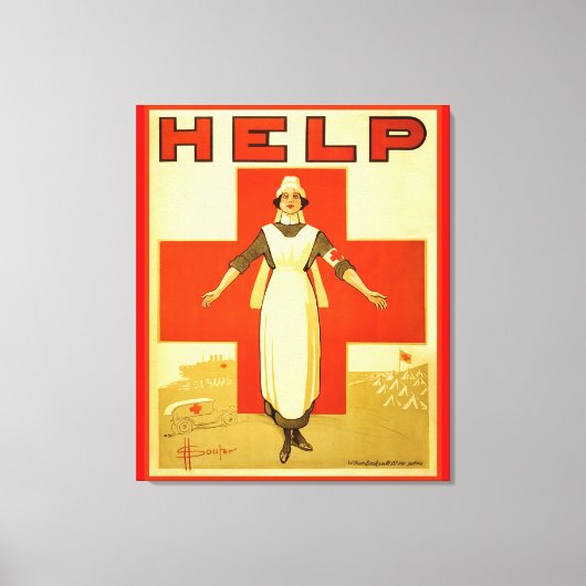 Croix-Rouge Infirmière World War 1 Poster Toile En (Recto)