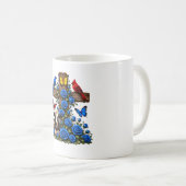 Croix rustique Roses bleues et mug vache (Devant droit)