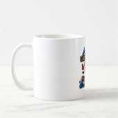 Croix rustique Roses bleues et mug vache (Gauche)