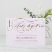 CROIX SAINT LILAC ET BROWN| INVITATION BAPTISME (Debout devant)