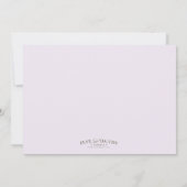 CROIX SAINT LILAC ET BROWN| INVITATION BAPTISME (Dos)
