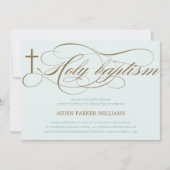 CROIX SAINTE BLEUE ET BROWN| INVITATION BAPTISME (Devant)