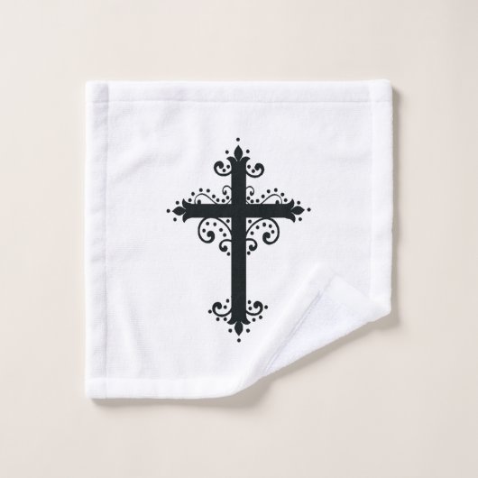 Croix sculptée décorative de luxe (Gant de toilette)