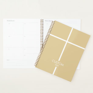 Croix simple or et blanc