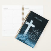 Croix sur l'eau faisant rage Bible Verse Personnal (Devant avec enveloppe)