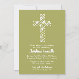Croix sur les Invitations de la première communion