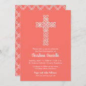 Croix sur les Invitations de la première communion (Devant / Derrière)