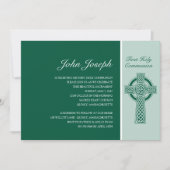 Croix Verte Première communion Sainte Invitation (Devant)