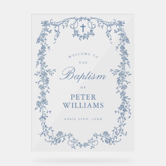 Croix Vintage bleue Baptême de feu (Recto)