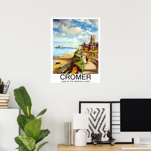 Cromer, Gem of Norfolk kust, Engeland, reis Poster (Thuiskantoor)