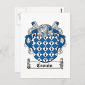Cronin Family Crest Briefkaart (Voorkant / Achterkant)