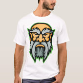 Cronos Greek God Gray Beard T-Shirt (Voorkant)