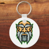 Cronos Greek God Grey Beard Keychain (Voorkant)