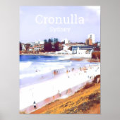 Cronulla Sydney beachside Summer-reisdruk Poster (Voorkant)