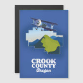 Crook County Oregon kaart (Voorkant / Achterkant)