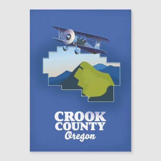 Crook County Oregon kaart (Voorkant)