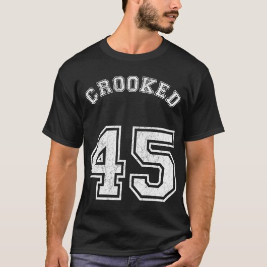 Crooked 45 T-shirt anti Trump (Devant)
