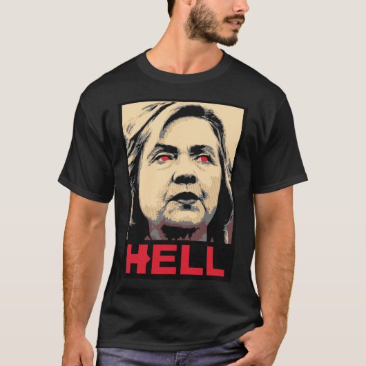 Crooked Hillary Clinton Hell - Anti-Hillary T-shirt (Voorkant)