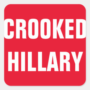 Crooked Hillary Elections 2016 Vierkante Sticker