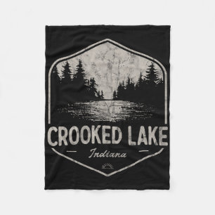 Crooked Lake Indiana Buiten Activiteiten Vintage Fleece Deken