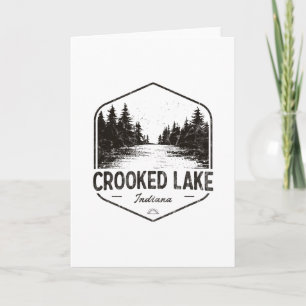 Crooked Lake Indiana Outdoors Vintage 2 Kaart