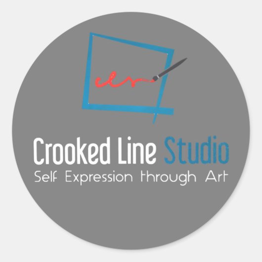 Crooked Line Studio stickers (Voorkant)