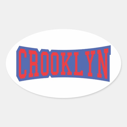 CROOKLYN, NYC OVALE STICKER (Voorkant)