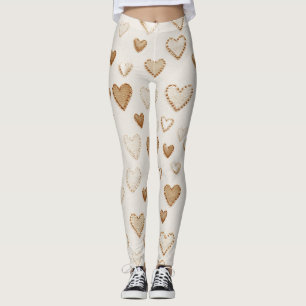 Croom Cocoa Bruine Harten Leggings
