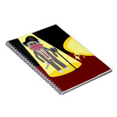 Crooner Fun Fifties Retro Singer Socket Monkey Notitieboek (Rechterzijde)